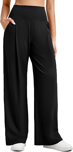 G4Free Wide Leg Pants for Women High Waisted Soft Lightweight Casual Yoga Pants 