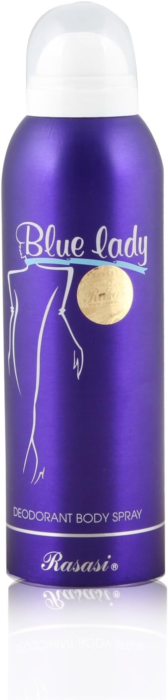 Blue Lady In Blue Rasasi Fresh Spray Deodorant For Women, 200Ml - 1 Count