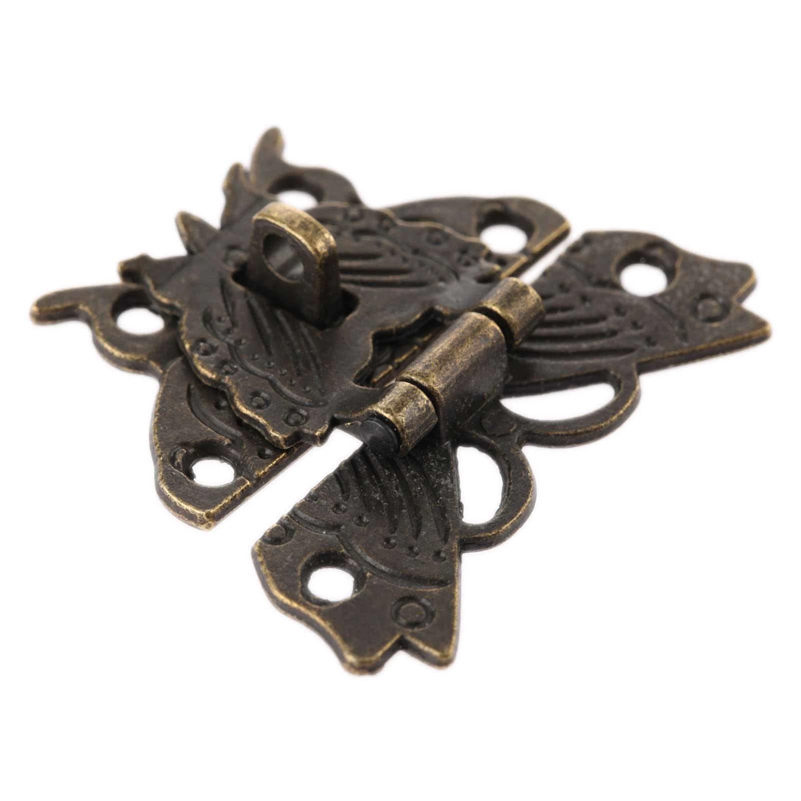 1 unid joyería decorativa caja de madera hasp Lock Latch Antique Box Lock Vintage Hardware for cajón de muebles con tornillos