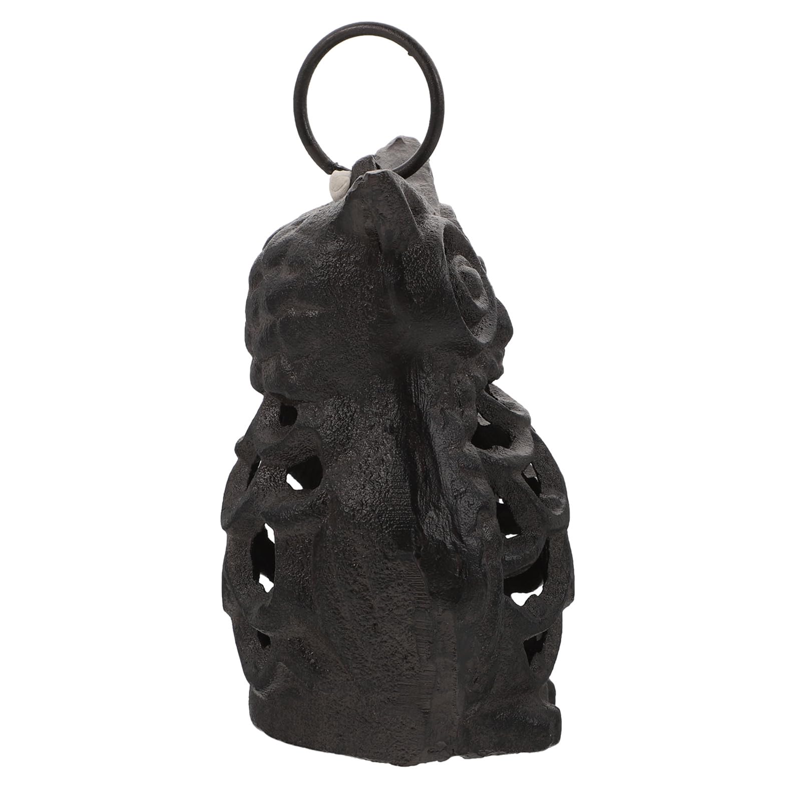 Portacandele Decorativo in Ghisa a Forma di Gufo Marrone, Elegante e Creativo, per Mensola o Scrivania Illuminazione Raffinata