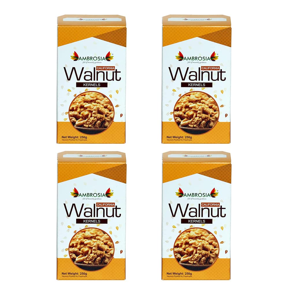 See full amazon price history chart for Ambrosia California Walnut Kernels 1000g | Pack of 4 x 250g | Extra Light Halves | Dry Fruits Walnuts 1kg Without Shell akhrot 250 Grams Ambrosia California Walnut Kernels 1000g | Pack of 4 x 250g | Extra Light Halves | Dry Fruits Walnuts 1kg Without Shell akhrot 250 Grams (B07P6L7HM6) Amazon Price History, Amazon Price Tracker
