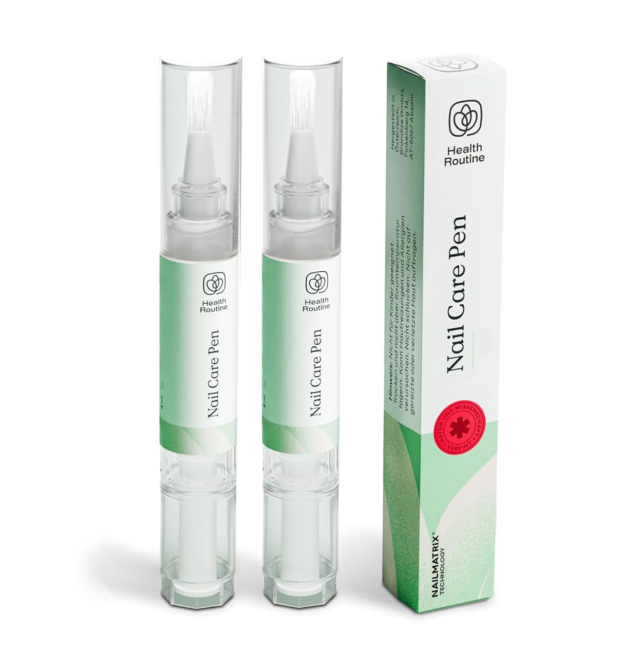 Health Routine Nail Care Pen Nagelöl 2 Pack — DAS ORIGINAL aus Österreich für gepflegte Fingernägel & Fußnägel, Mit Teebaumöl & Aloe Vera für Kosmetische Pflege