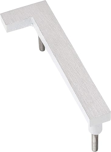 Montague Metal Products MHN-10-F-WE2-1 Números flotantes modernos de aluminio cepillado sólido, 10 pulgadas, níquel satinado con recubrimiento en