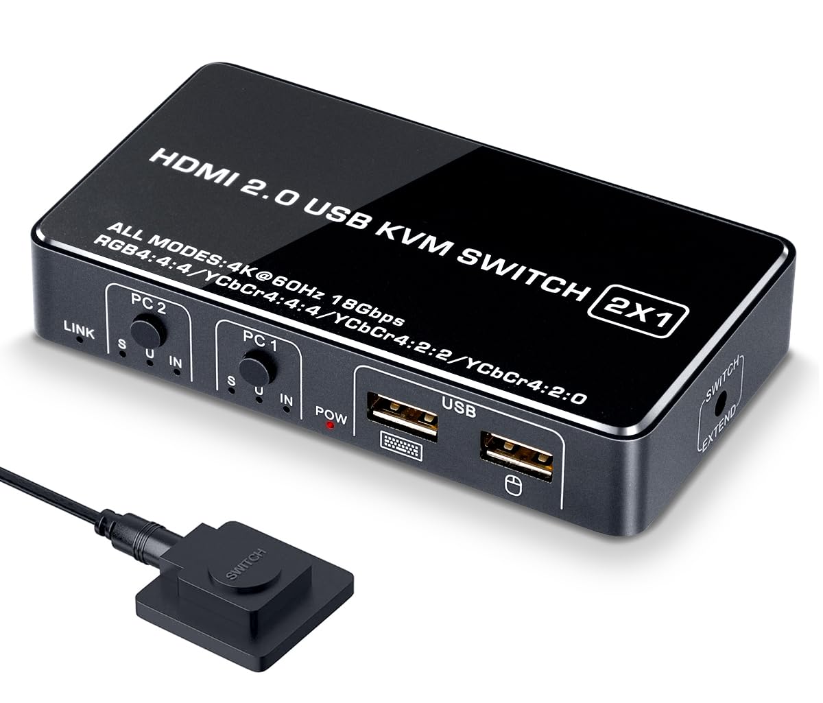 Amazon | ELEVIEW KVMスイッチ HDMI USB 切替器 PC2台用 4K@60Hz