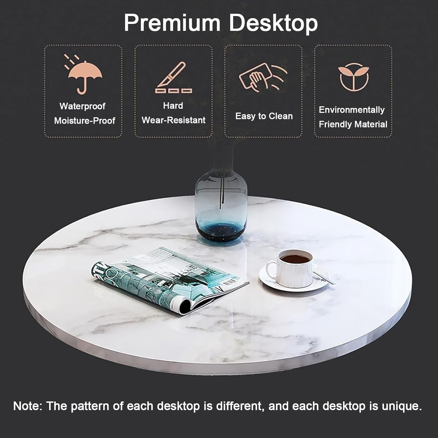 Moderno tavolo da pranzo rotondo piccolo tavolo da cucina e ChaSet semplice tavolo rotondo nero per conferenze per sala da pranzo design salvaspazio elegante arredamento per la casa