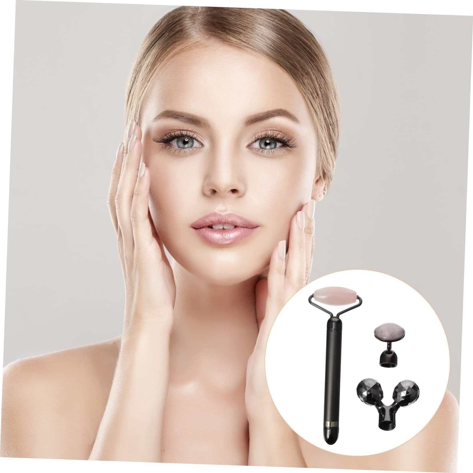 Rodillo Facial Eléctrico de Jade Negro para Rostro