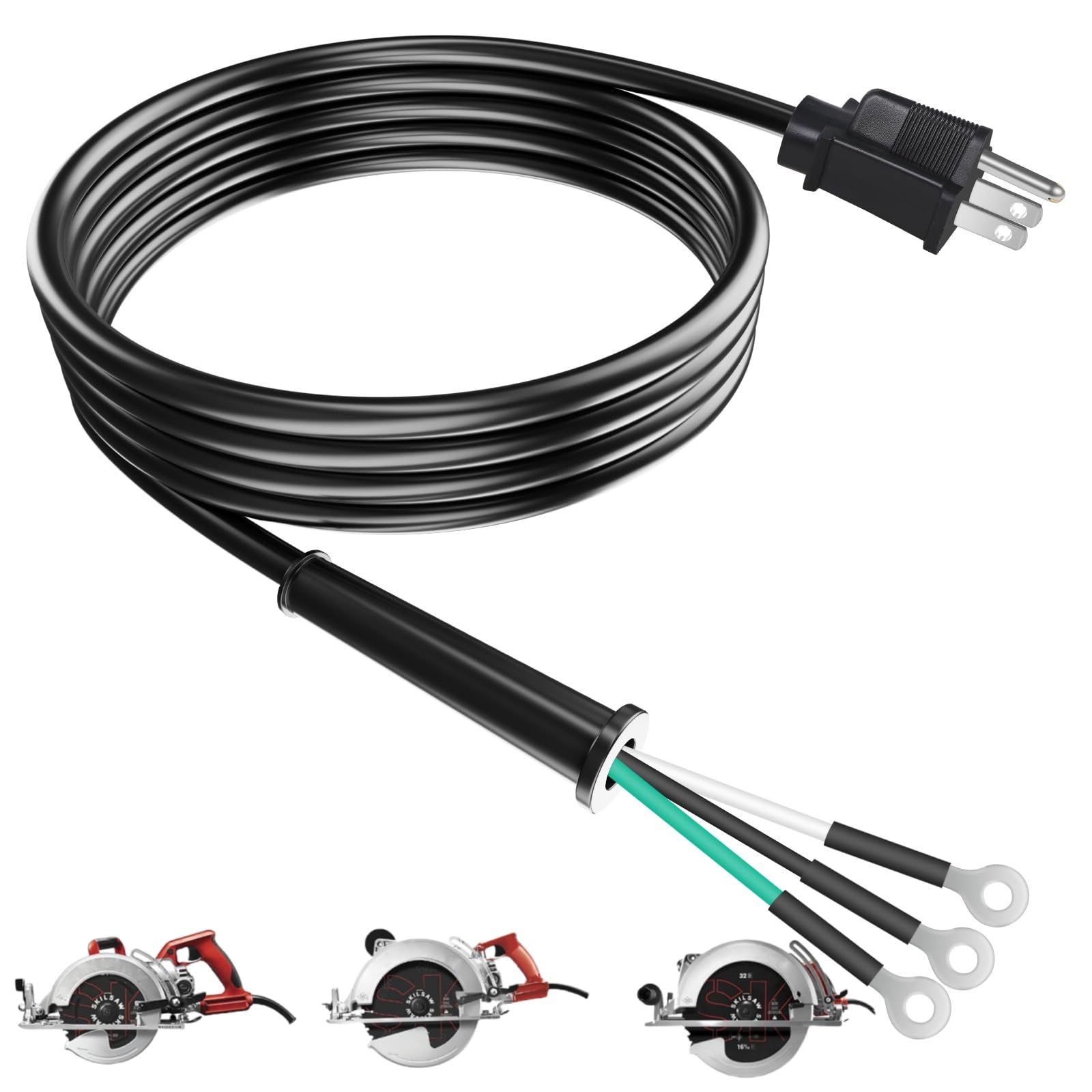 95104L circular saw power cord replacement component, compatible with SKILSAW saw heavy-duty cable SPT77WM SPT78W SPT70WM, suitable for SKIL saw worm