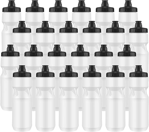 Miniatura 9 de QuiFit Botella de Agua para Bicicleta Paquete de 2, Botellas Exprimibles de 24oz Sin BPA, A Prueba de Fugas, Jarra Deportiva Reutilizable con Tapa