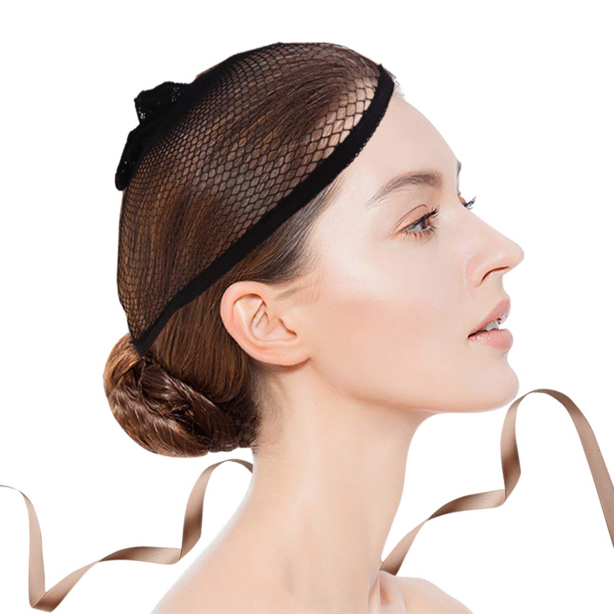 WOFASHPURET Elastic Hair Nets for Wig 2 Pack Sleep Hair Bonnet Wig Cap Wig Mesh Wig Making Caps Universal Size Comfortable Fit