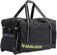 Bauer Hockey Core Wheel Bag '24 - Spacious Senior, Junior & Youth Roller Bags for Gear Hauling
