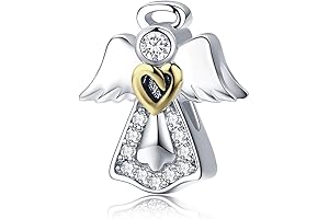 Enchanted Pandora Angel Charm: Celestial Radiance for Your Jewelry