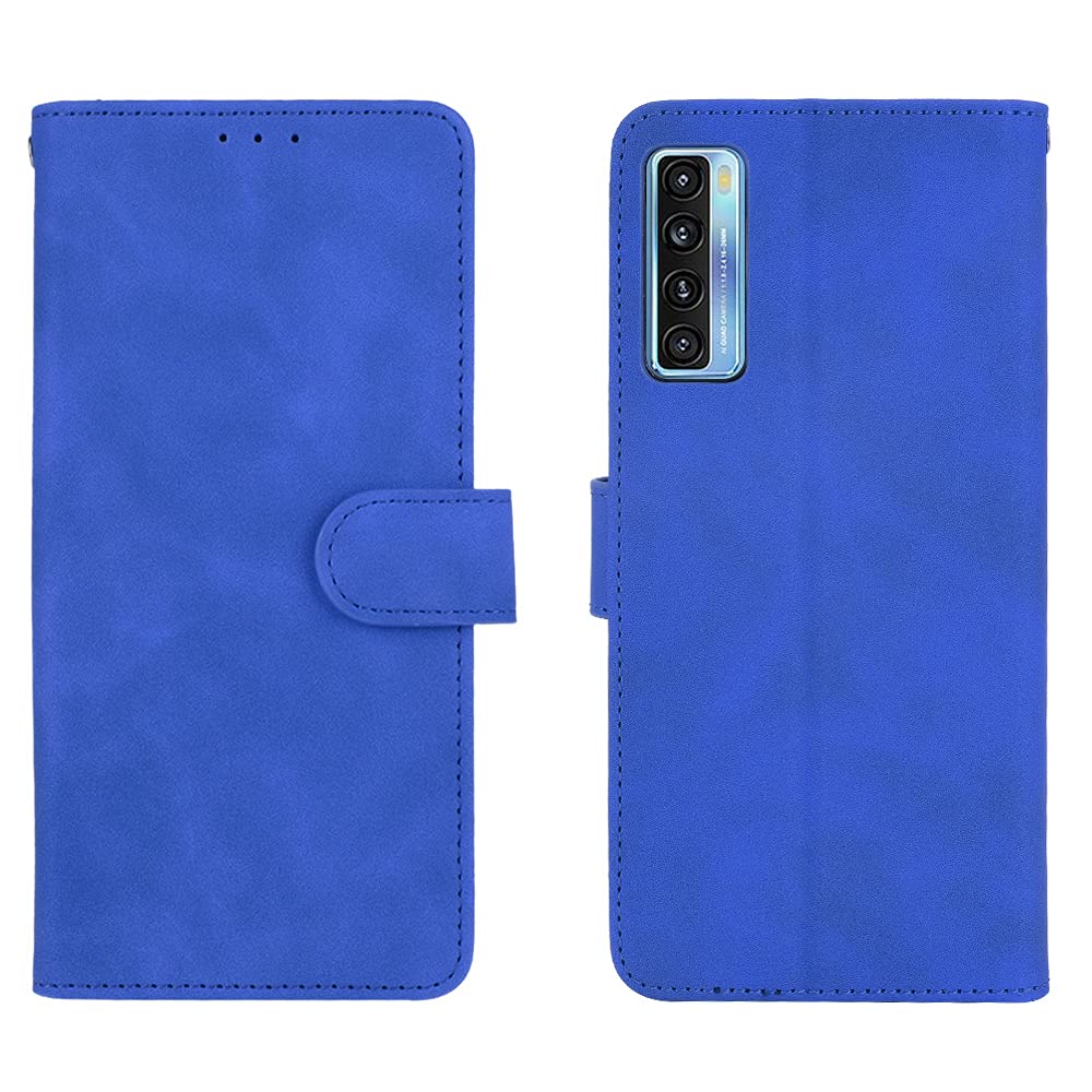 LINER Cover per TCL 20 5G/TCL 20S/TCL 20L/TCL 20L+/TCL 20L Plus, Retro Design Flip Custodia in PU Pelle Premium Portafoglio Slot per Schede/Supporto Video/Chiusura Magnetica Antiurto Case - Nero