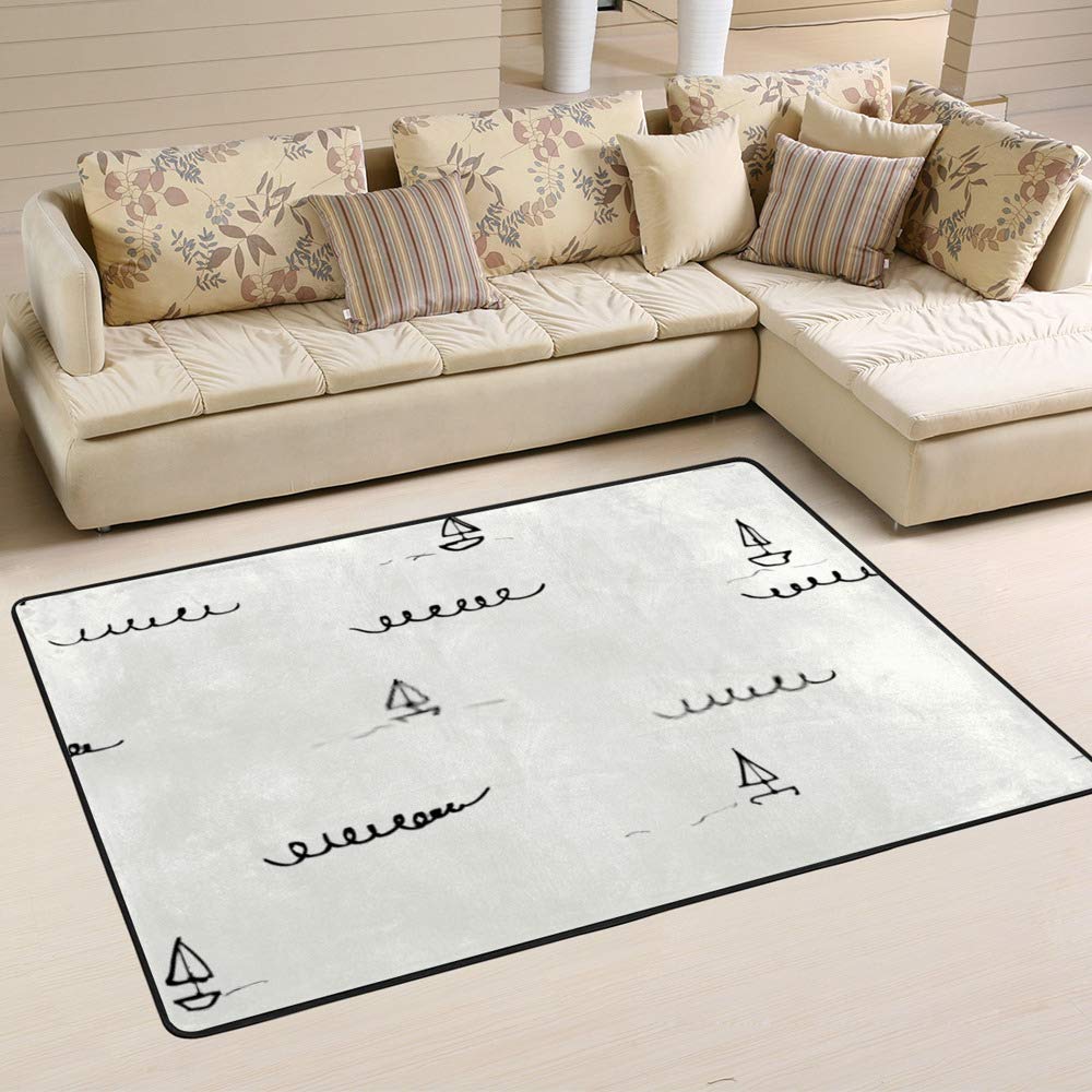 Tapis de grande taille en microfibre corail 180x120 cm doux pour sol de salon Cheshongg
