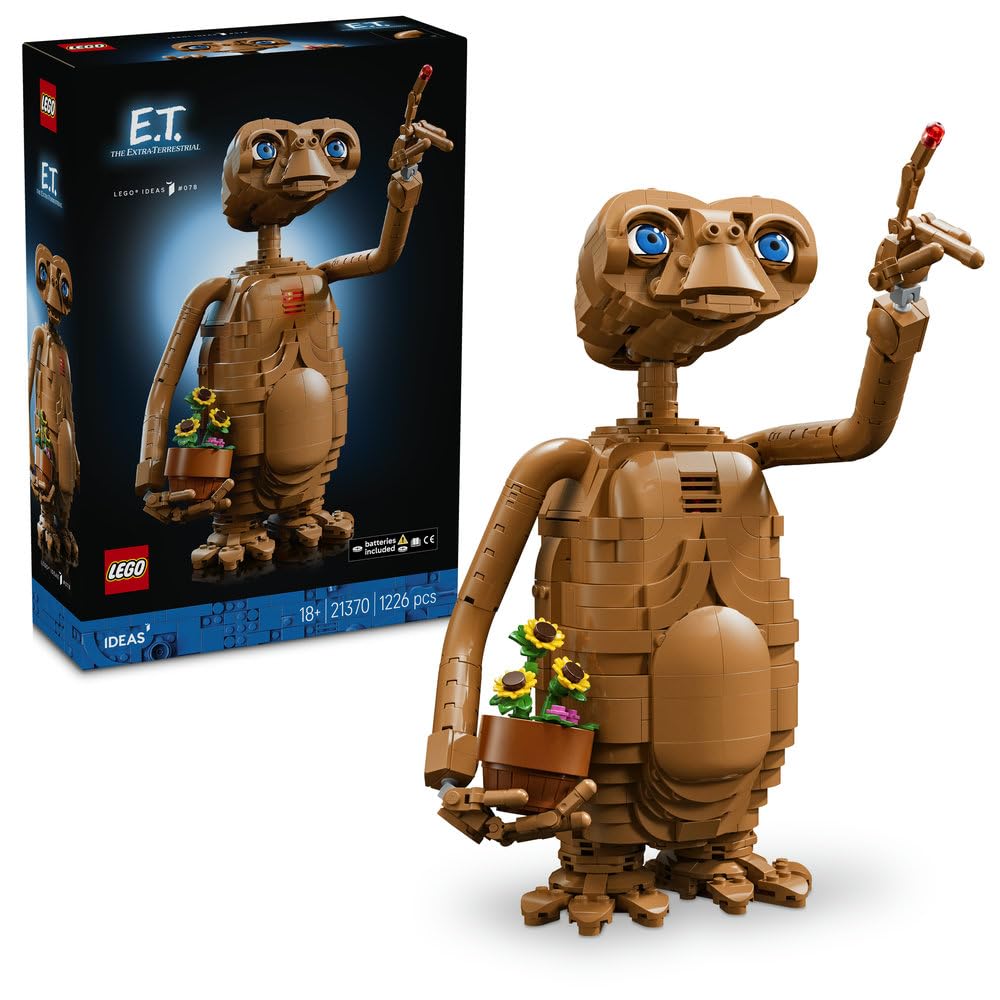 LEGO Ideas E.T. the Extra-Terrestrial 21370 | Model kolekcjonerski, zestaw dla dorosłych, prezent dla fana filmu, 1226 elementów