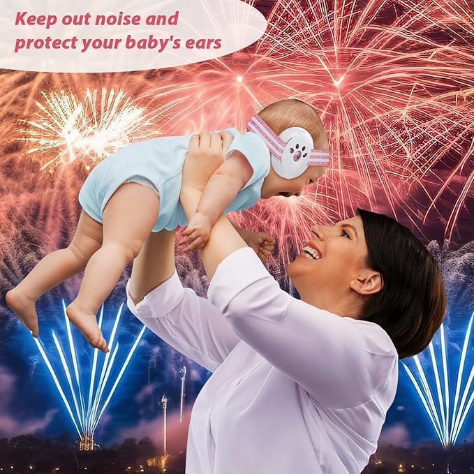 Image of PAPAL Baby Ear Muffs - Hearing Protection for Infants & Toddlers (0-3 Years), Adjustable & Soft, 25 dB Noise Cancelling - Sleep Better, Travel Easier