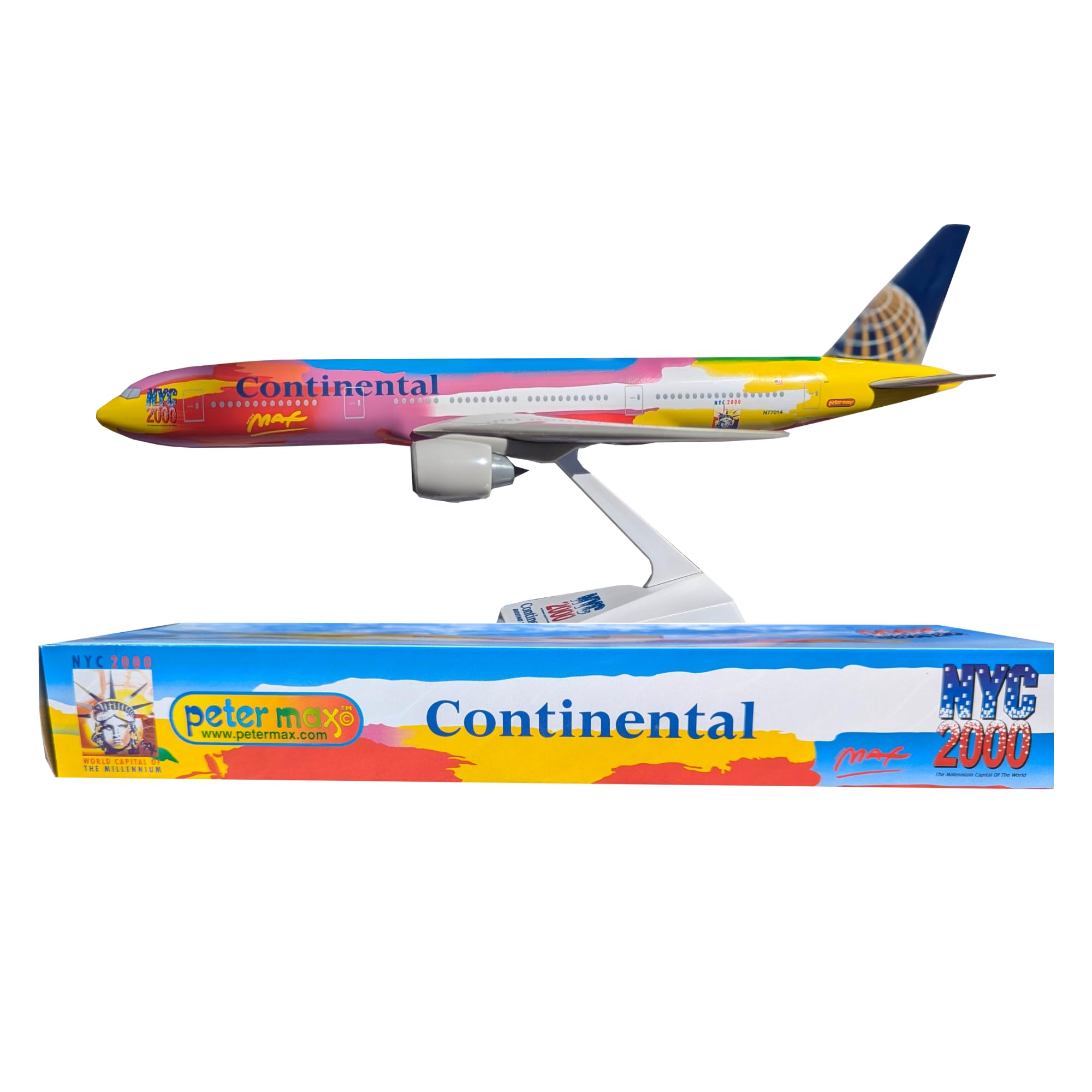 Amazon.com: Flight Miniatures Continental NYC Peter Max 777-200 1