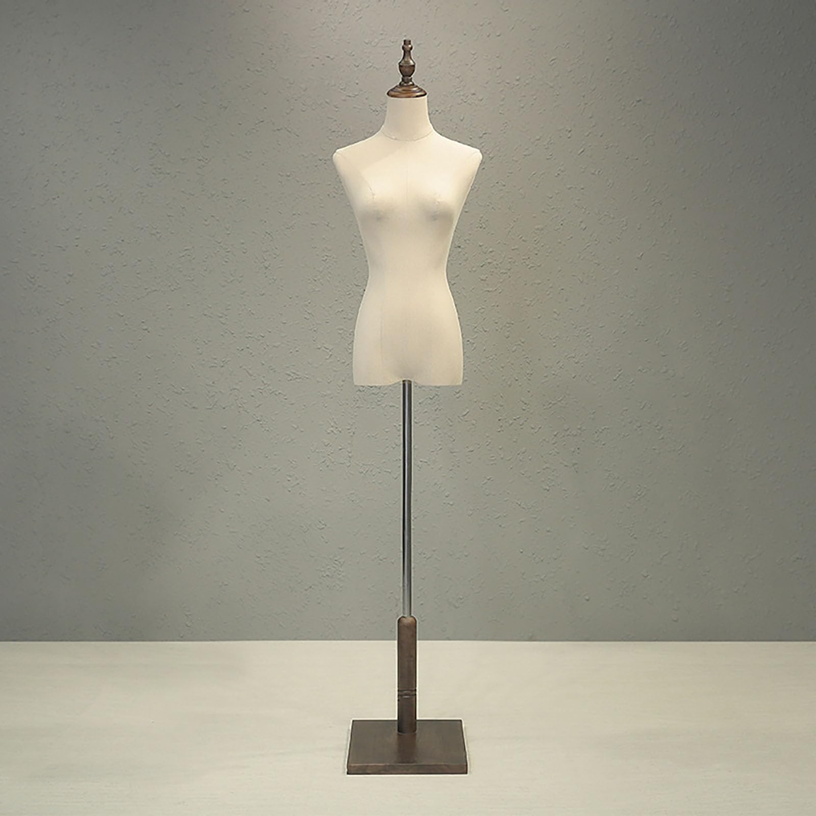 Kobiecy manekin Body Dress Form, Manekin krawcowy z regulowanym stojakiem, tkanina pokryta tułowia
