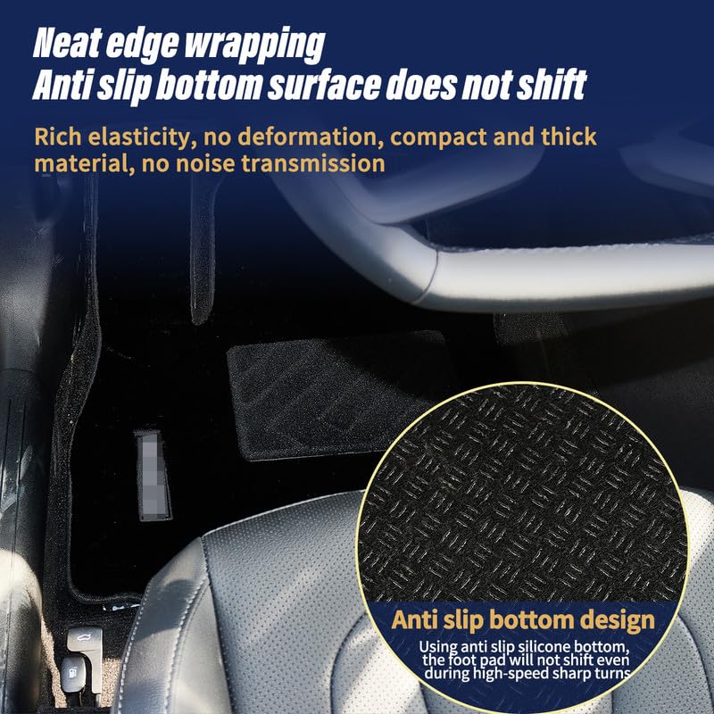 Carpet Floor Mats for Hyundai Elantra 2016-2020 - Custom OEM Wool Glowing Logo Anti-Slip All-Weather Custom Fit Full — view 5