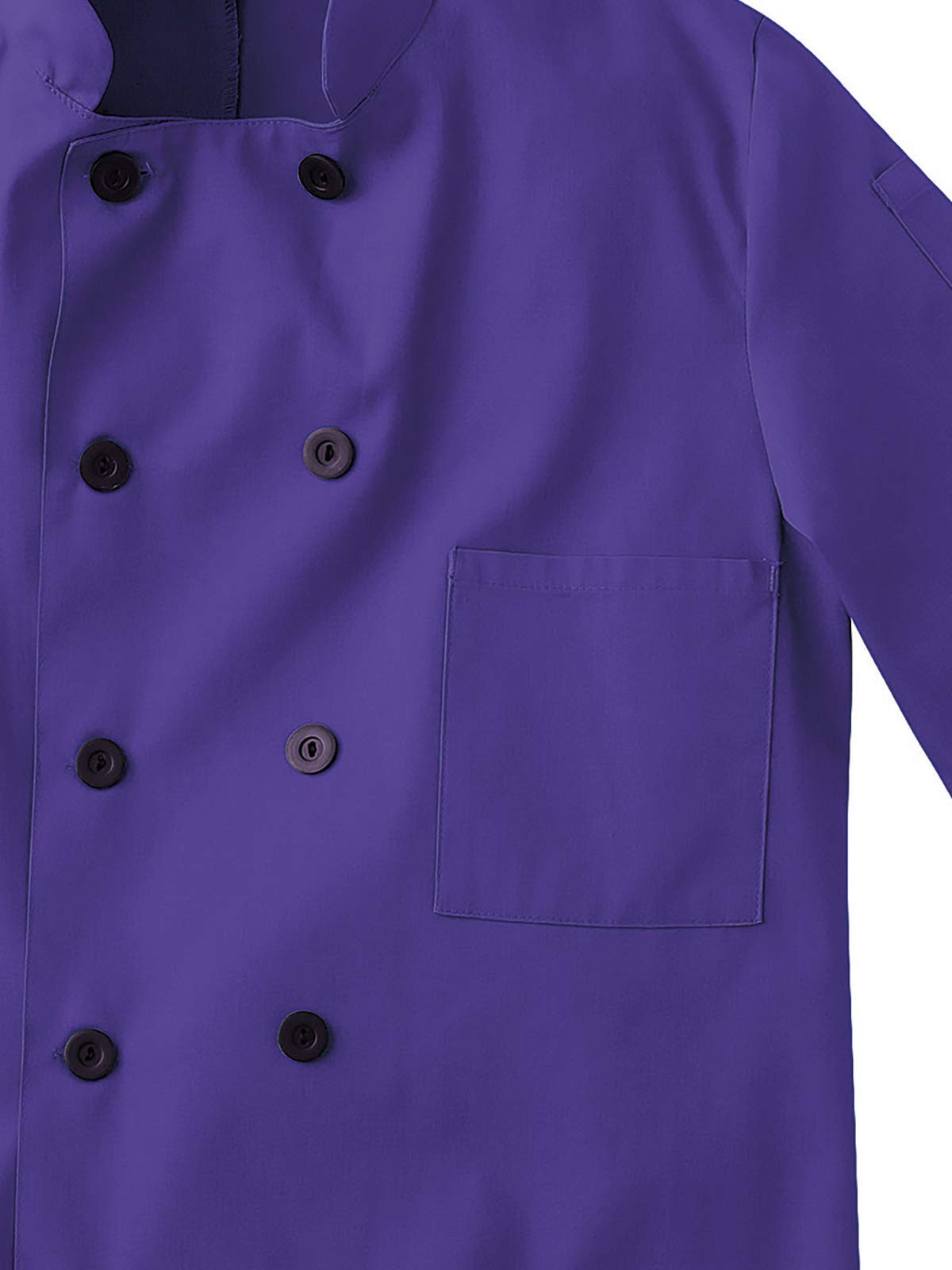 Five Star 18001/18025 Unisex Short Sleeve Chef Coat Purple 3XL