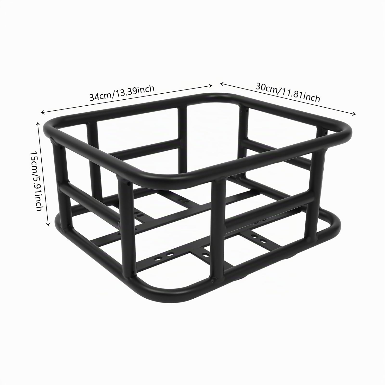 Panier de vélo Arrière,Panier Vélo Métal,Panier Rangement Vélo,Structure Maille Anti Chute,Capacité Charge 20kg,avec Housse Imperméable Filet Sécurisé,Shopping Camping Pique Nique,34x30x15cm