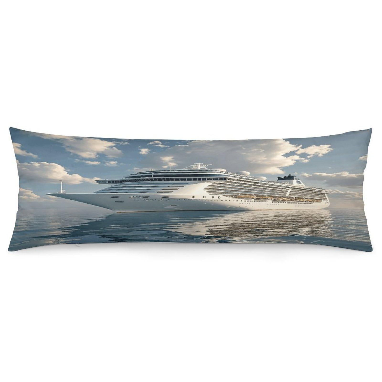 Cruise Ship Pillowcase Decorative Long Body Pillow Case Soft Breathable Body Pillow Cover Modern Large Pillowcase Cute Body Pillow Pillowcases for Bedroom Couch 18.9 X 53 Inch