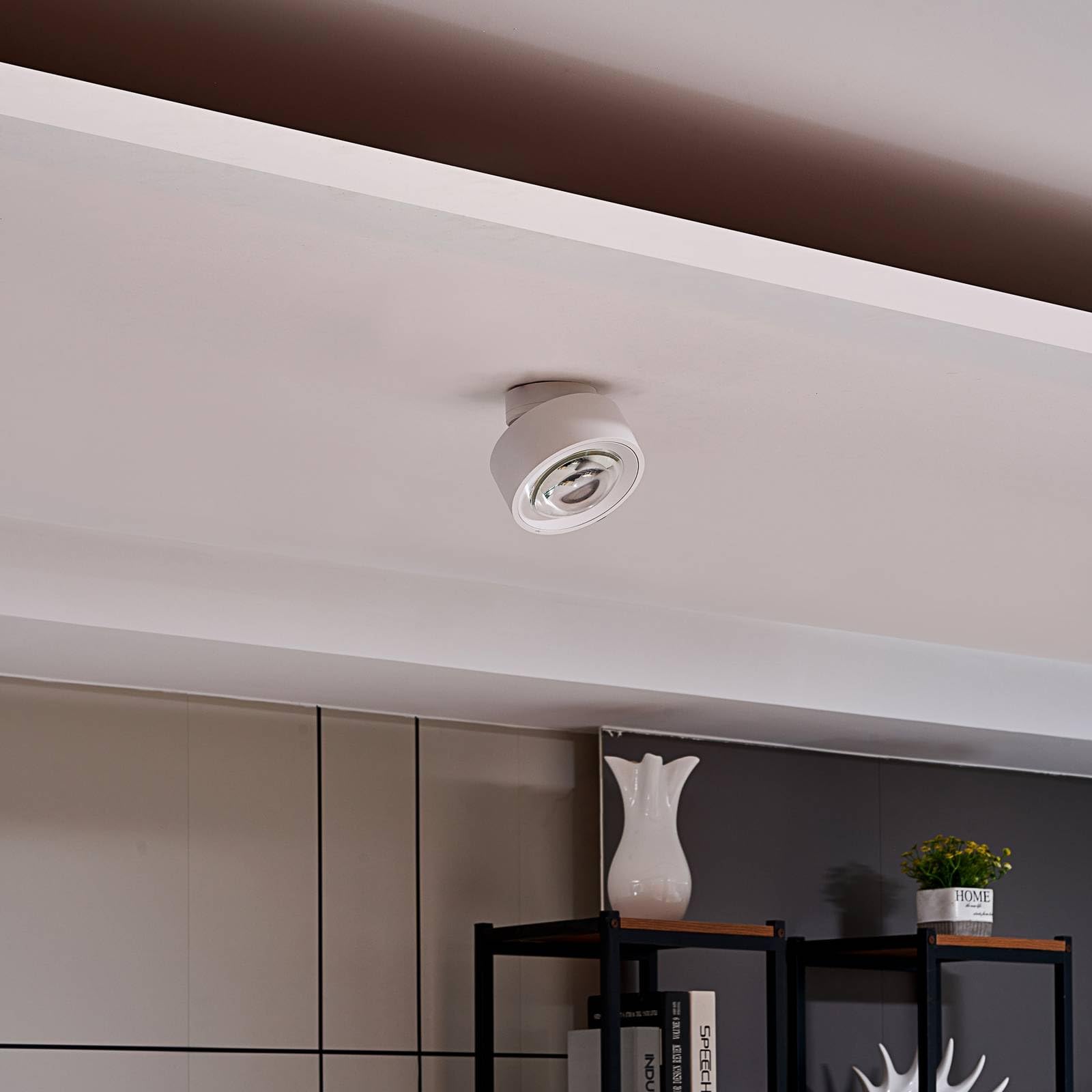 Arcchio LED Deckenleuchte Rotari (Modern) in Weiß aus Aluminium (1 flammig,) - Lampe Deckenlampe Wohnzimmerleuchte