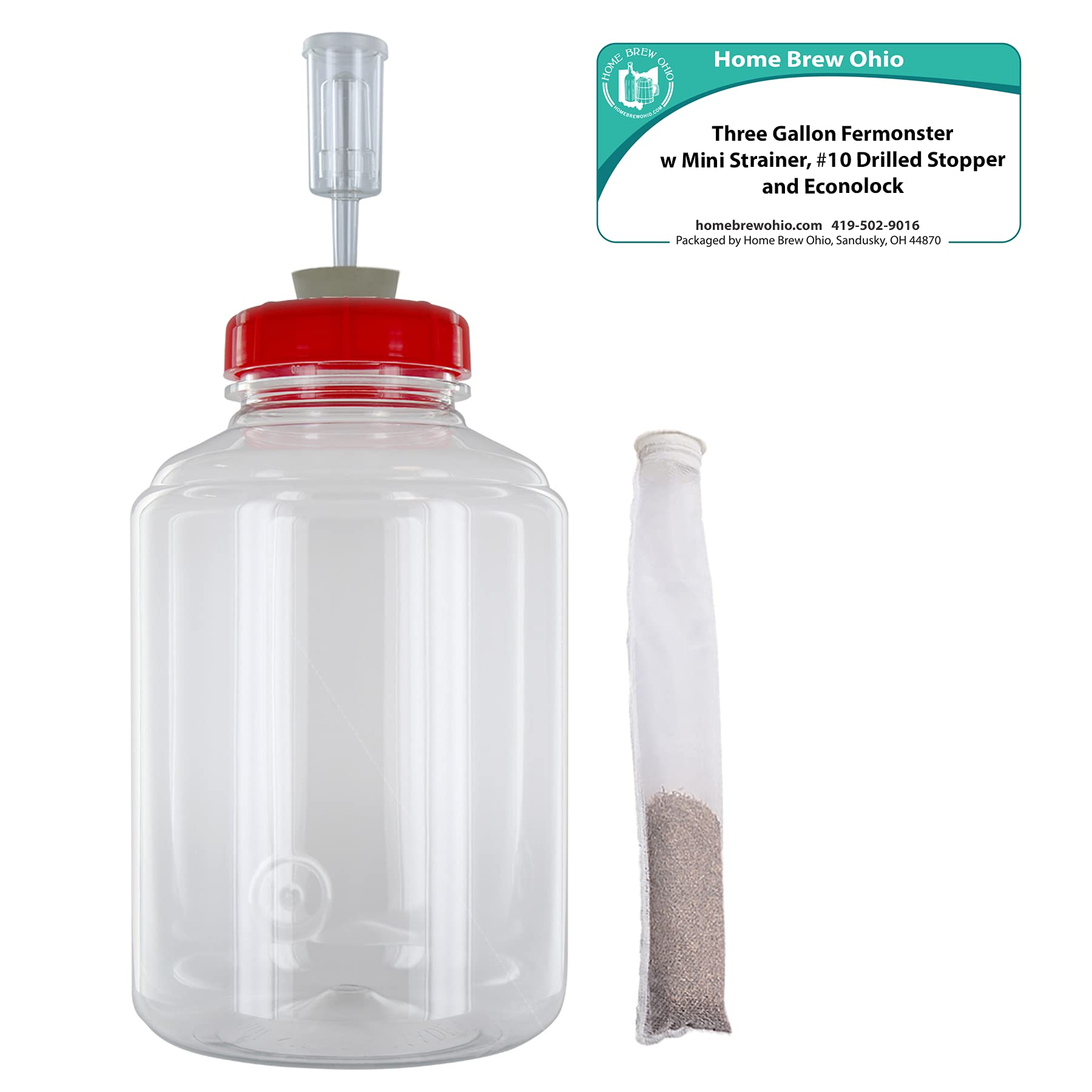 Carboy, Narrow Mouth, 5L, HDPE, Translucent