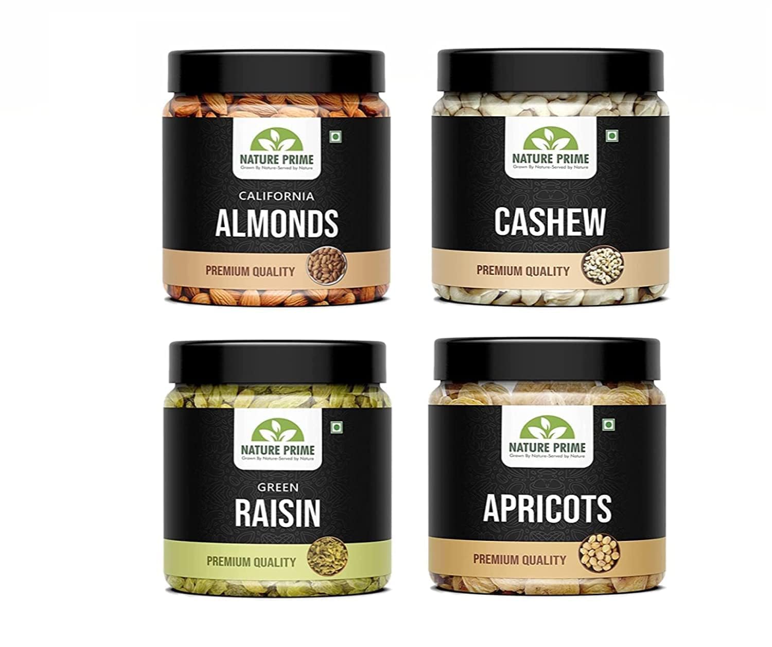 Nature Prime Fresh and Healthy Nuts Dry Fruits Combo Pack of Almond, Cashew, Raisin, Apricot Jar Pack (200g * 4) 800G (B0CRHS18VH) Amazon Price History, Amazon Price Tracker