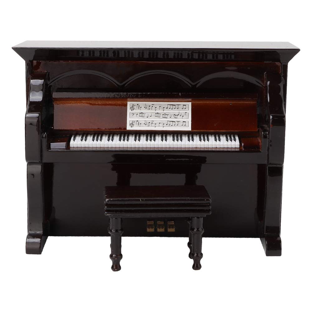 Piano Vertical Marrón Vintage, Acero de, Diseño Elegante y Clásico para Conciertos y Uso Personal, Excelente Producción de Tono