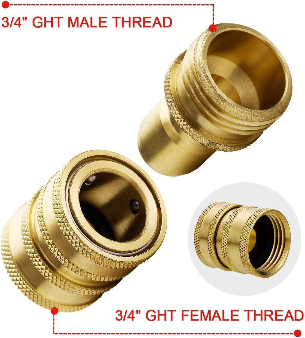 YAMATIC Heavy Duty Short Garden Hose 5/8 in x 3 ft with Garden Hose Quick Connect