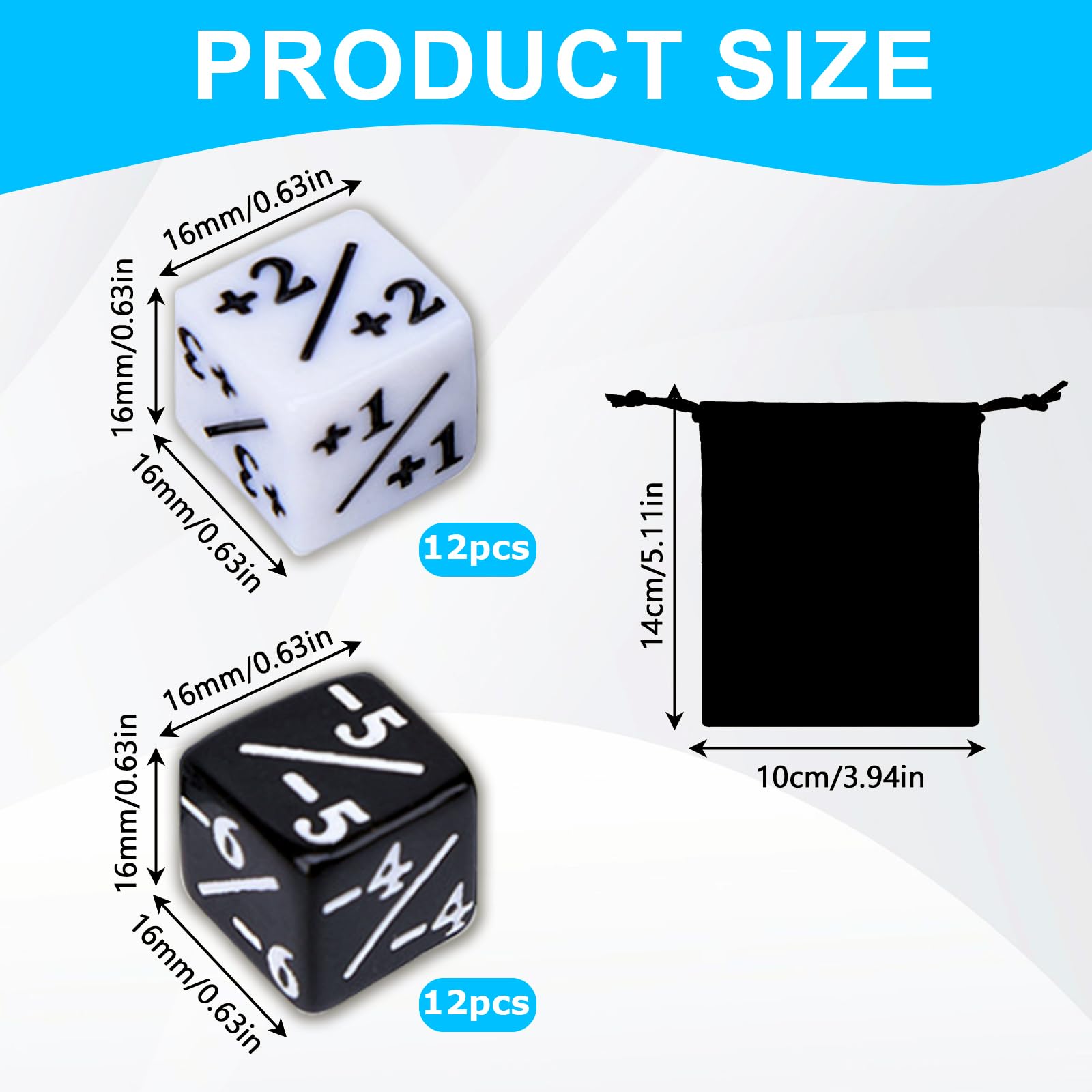 25 Pcs Dice Counter Set, Token Dice, Loyalty Dice Compatible with MTG CCG - Image 2