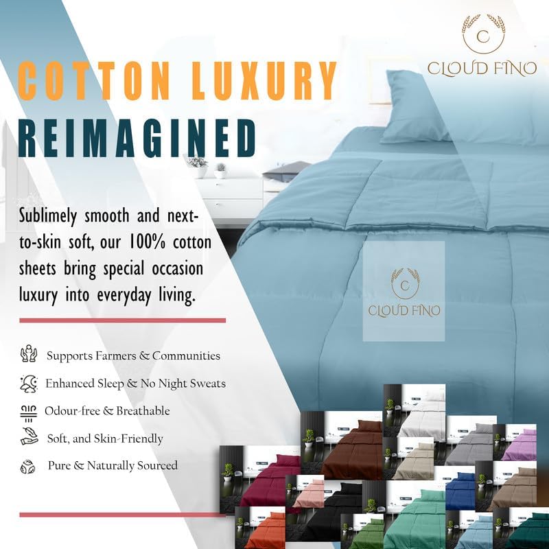 Miniatura 5 de Lujoso edredón de algodón cosido en caja, 3 piezas, ultra suave, agradable a la piel, edredón de algodón sin arrugas para todas las estaciones