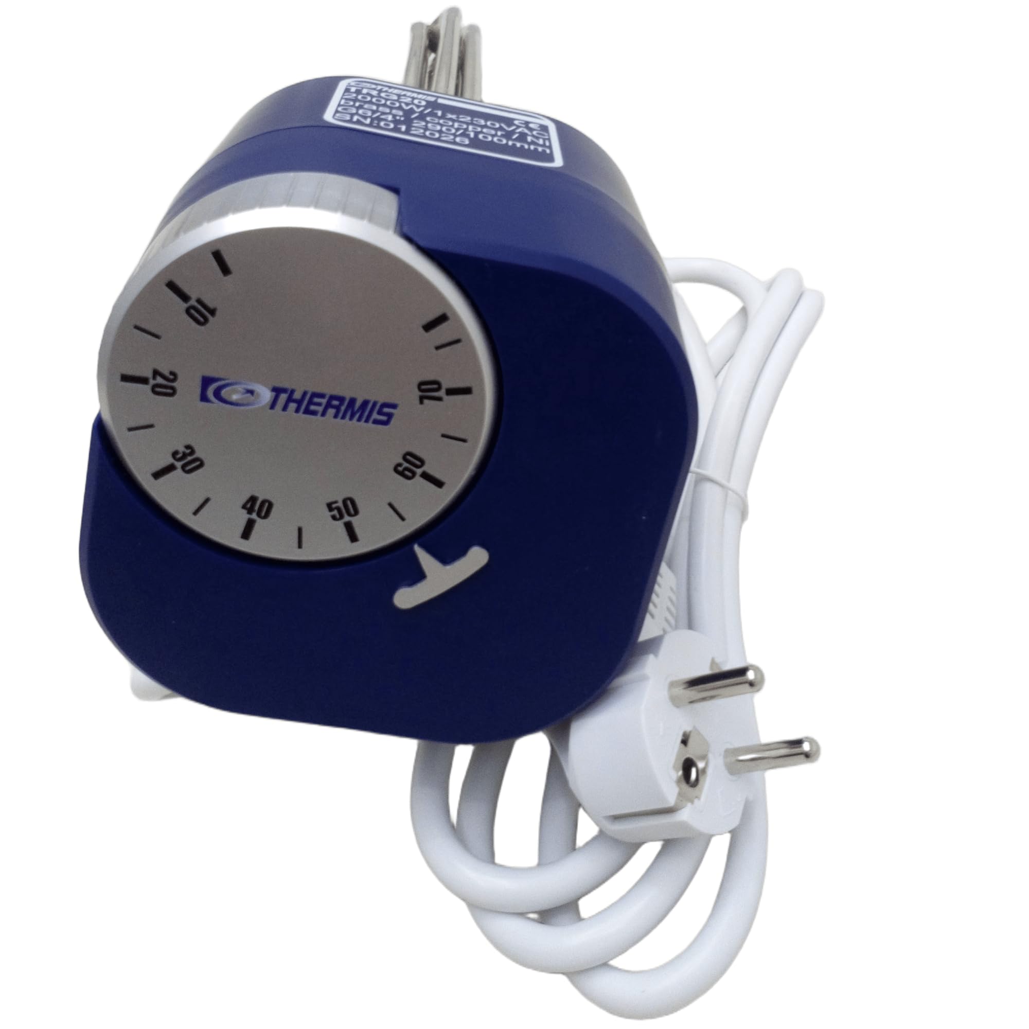 TRG 20 Heizstab Heizpatrone mit Thermostat Heizelement für Wasserspeicher Boiler 2 kW 230V