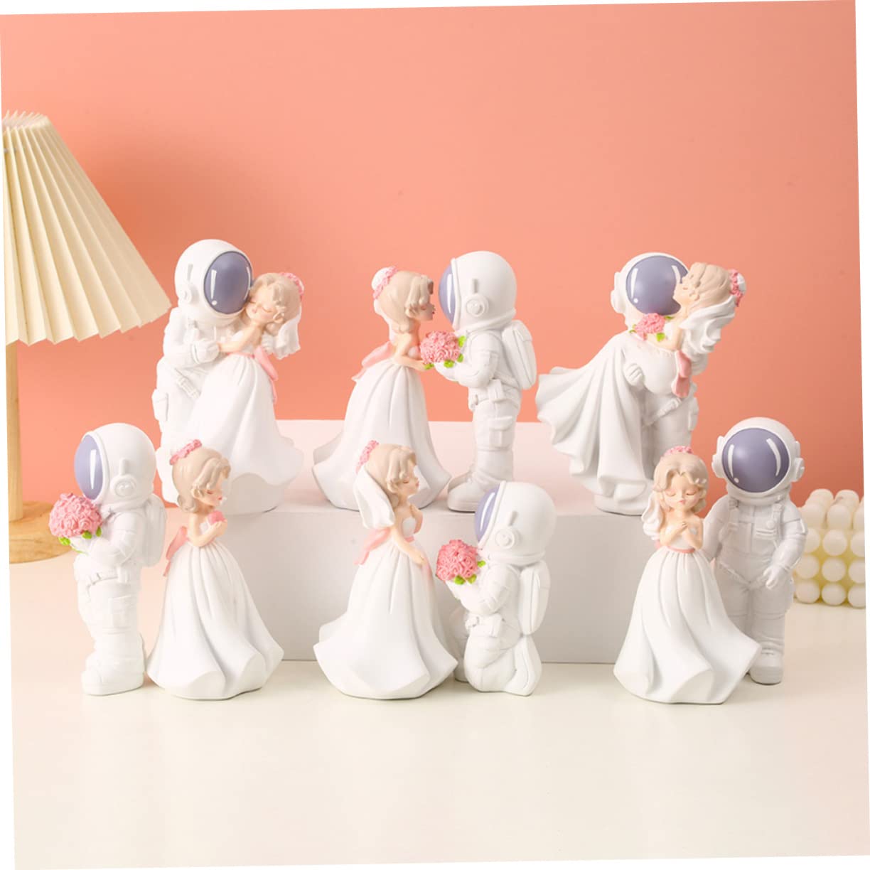 STOBAZA 1paar Hochzeitsdeko Brautpaar Figur Aus Resin Charmante Tischdeko Für Hochzeit Verlobung Und Jubiläum Romantisches Für Stabil Und Langlebig Für Zuhause Und Veranstaltungen