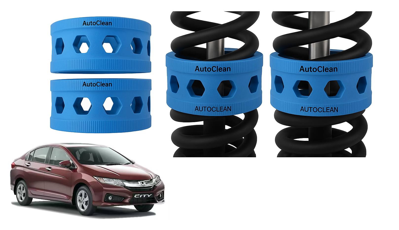 Autoclean Front Coil Spring Rubber Buffer Kit for i-Vtec &i-Dtec [2008-2021] | Size B | Increases Car Height, Shock Absorber & Suspension Stabilizer Cushioner-picture-10