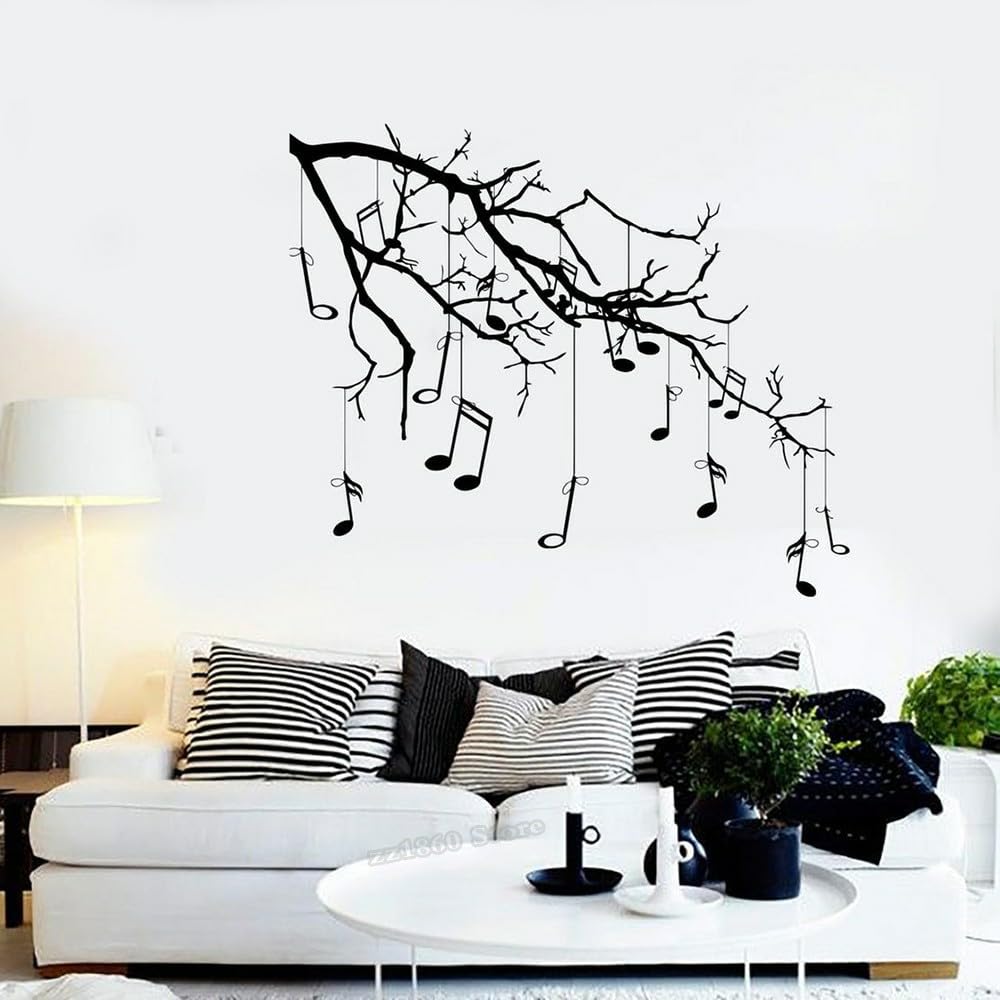 GADGETS WRAP Vinyl Wall Decal Branch Music Notes