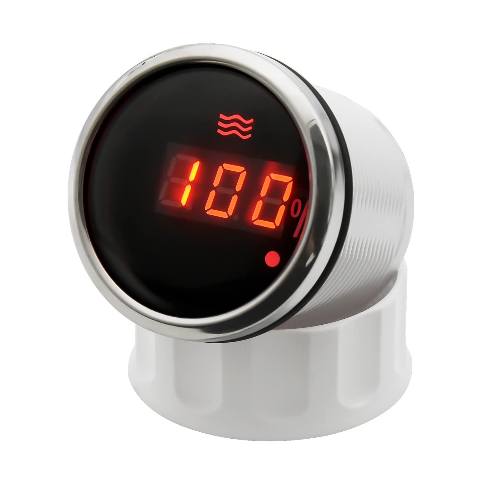 Indicador de Nivel de Combustible, Sensor de nivel de agua + Indicador de nivel de agua con alarma Retroiluminación roja Indicador de nivel de tanque de agua for barco para Coche, Barco, Caravana(With