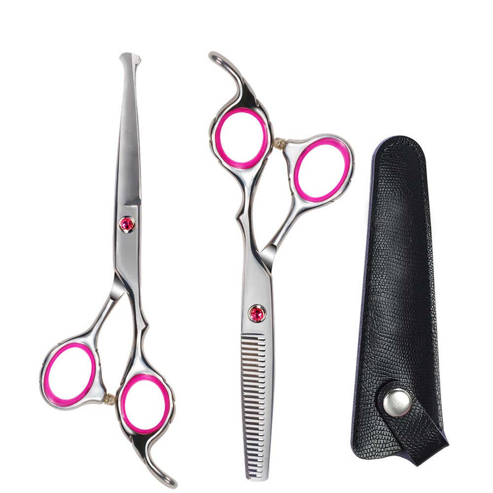 Forbici professionali dei capelli testa rotonda bambini parrucchiere forbici sicure 6 pollici impostati Barber cesoie di taglio uso la sicurezza dei bambini