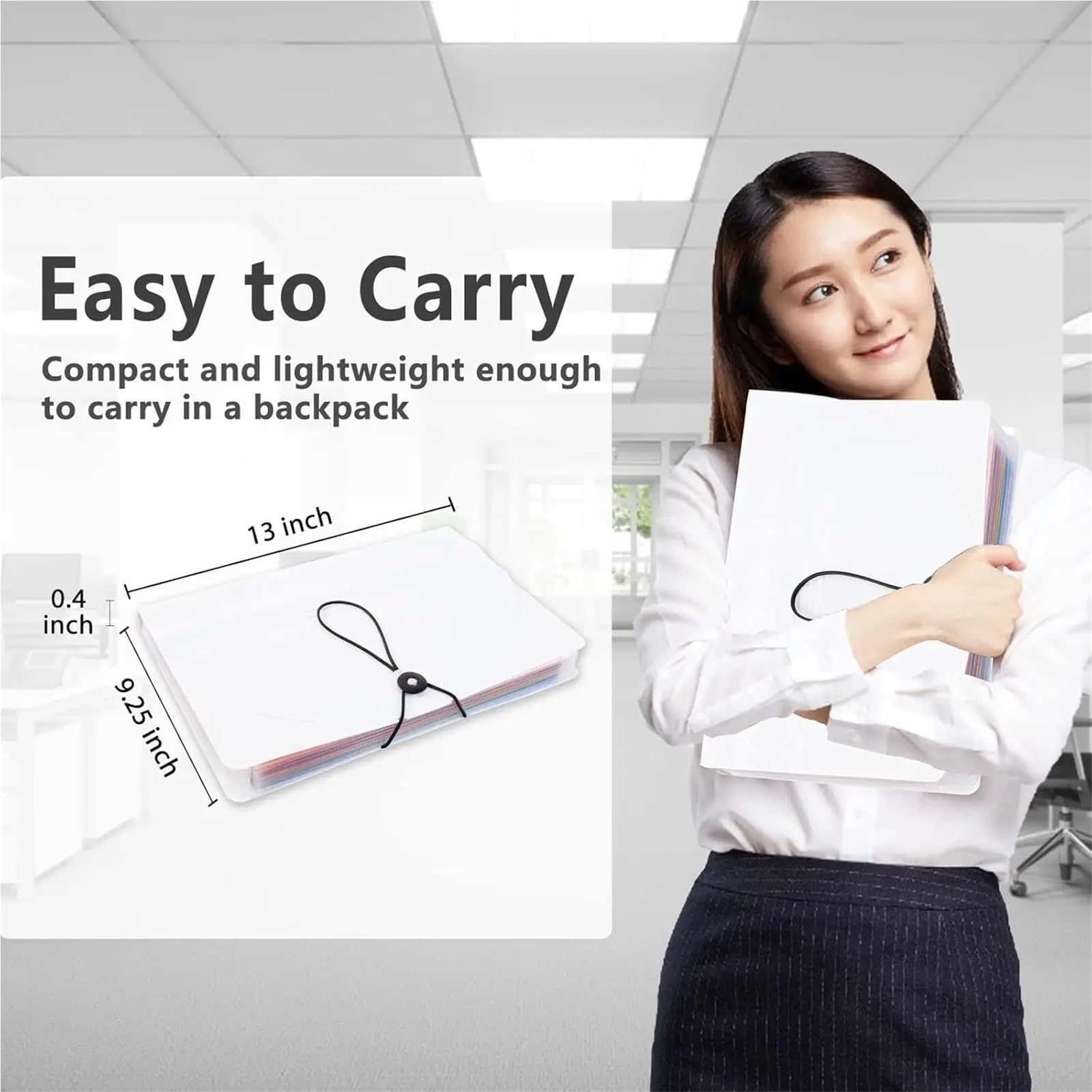 Classeur accordéon, classeur extensible à 12 poches, organiseur portable Pour Fourniture Bureau Scolaire