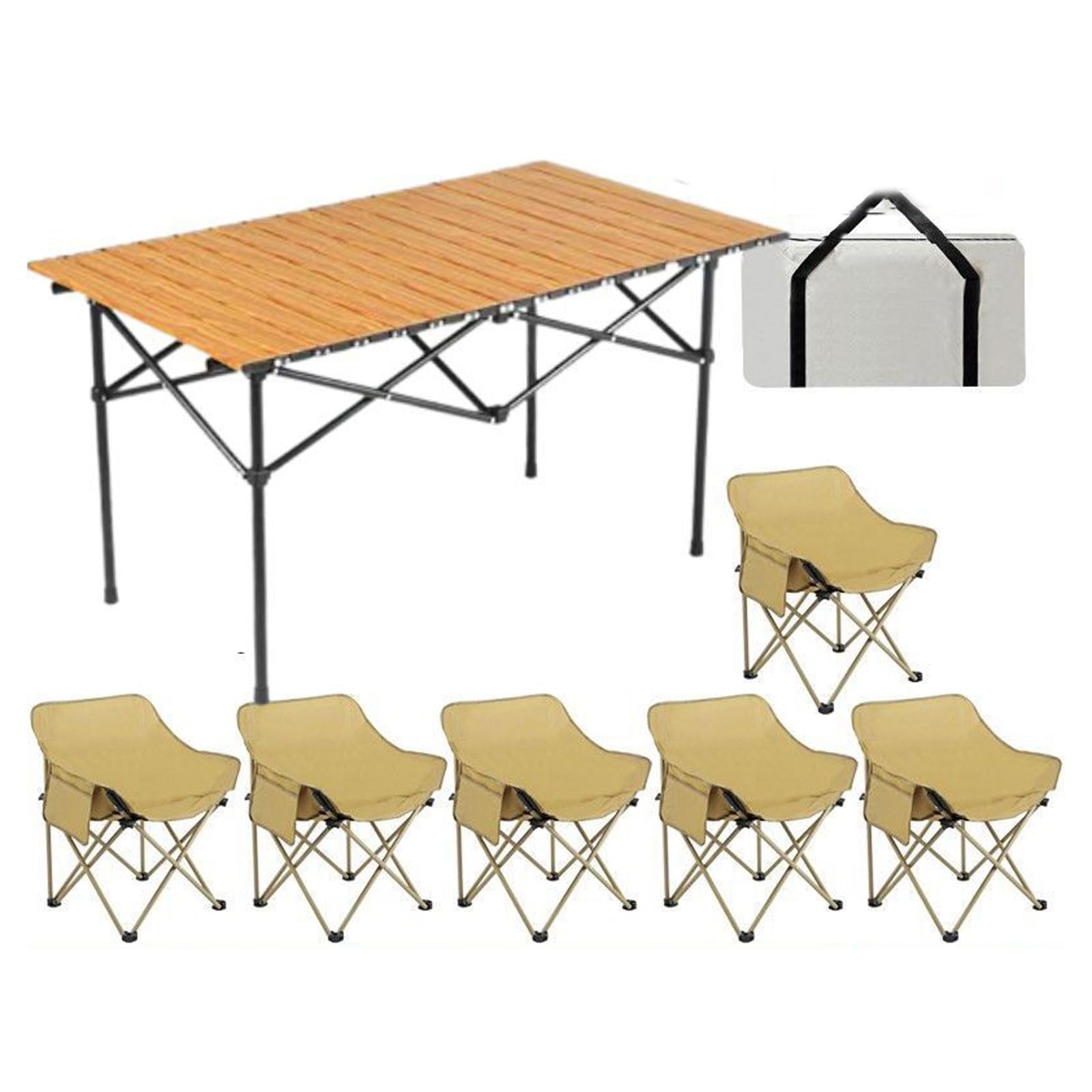 Chaise de jardin pliable avec table de pique-nique facile à assembler