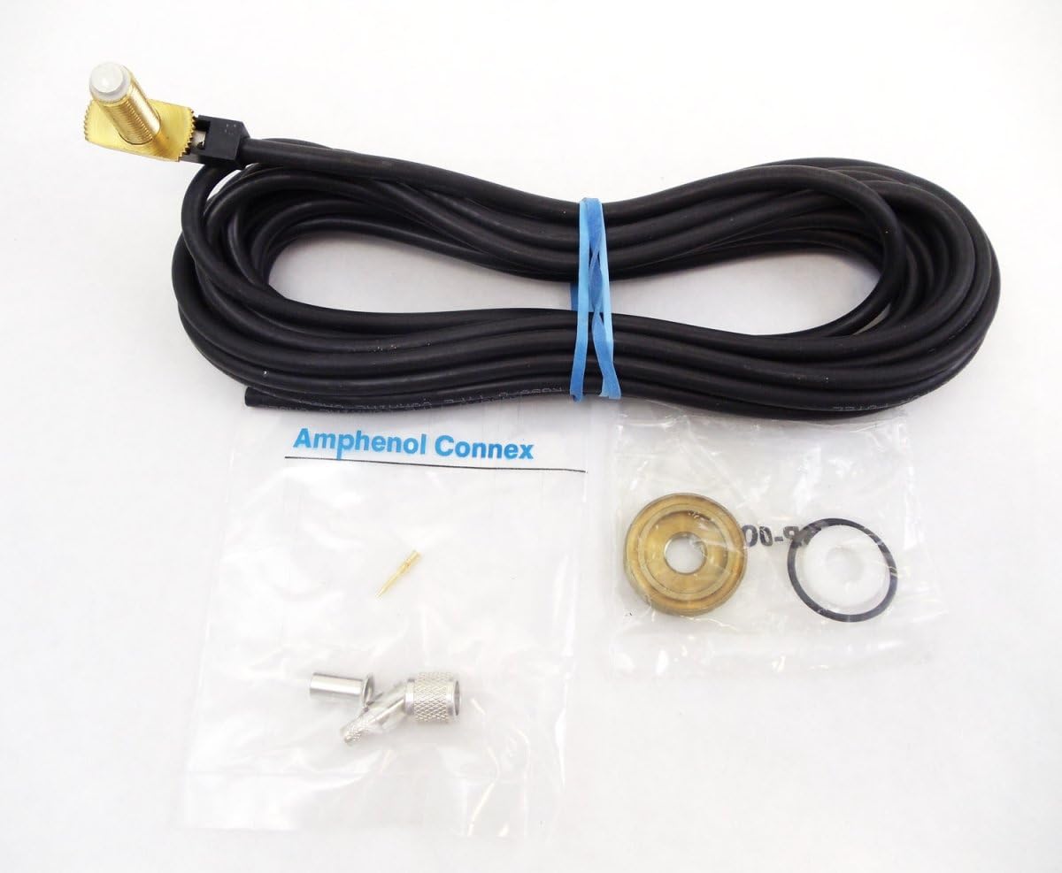 BMATM3PL 0.38 in. Adjustable Mount with 17 ft. RG58U Coax Cable & Loose Mini UHF Connector