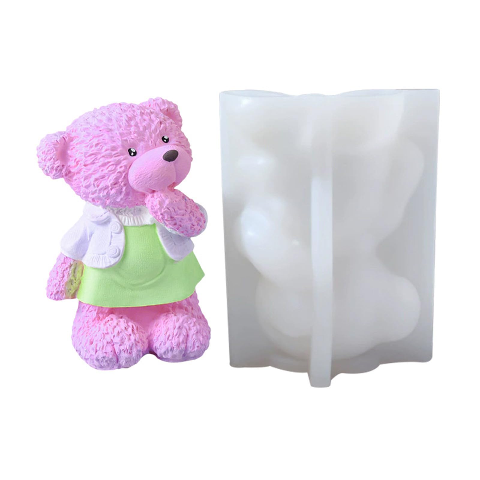 Tsophreniq Bear Silicone Molds for Epoxy Resin Making Soap Easy Demolding Animal Figurine Silicones Bear Mold