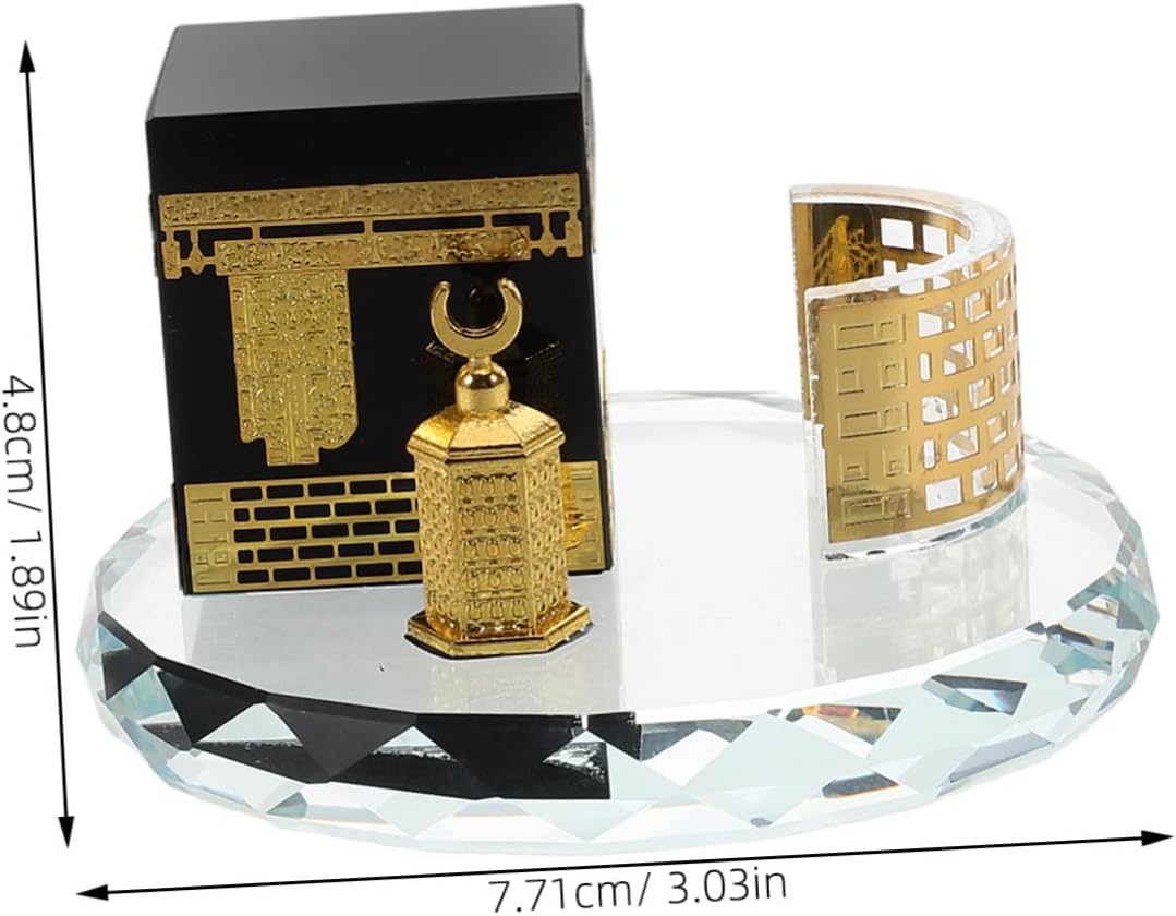 STOBAZA Islamic Decor Crystal Miniature Model Handicraft for Home Table Car Interior Saudi Arabia Souvenir Decoration Crystal Ornament