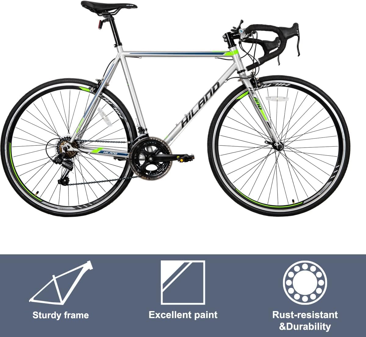 Amazon | Hiland ロードバイク 700C レーシング自転車 シマノ14速