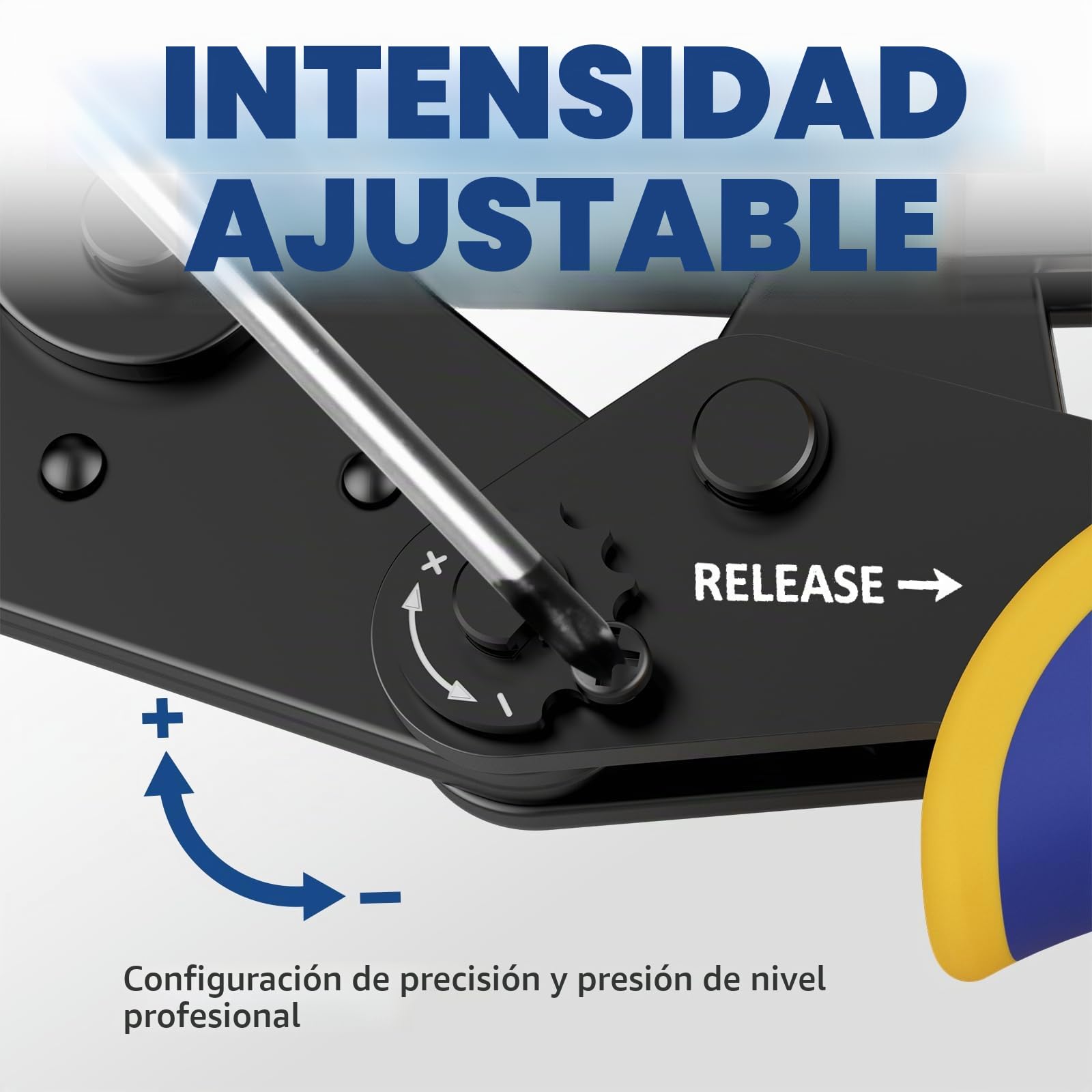 Haisstronica Crimpadora para Terminales Planos 0,5–6 mm² AWG 20–10, Conectores Tipo Spade, Alicate de Crimpado
