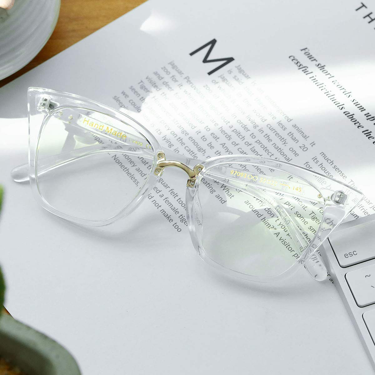 MORESHINE Niebieskie światło blokujące okulary przeciwsłoneczne dla kobiet - Rama żelowa anty-UV