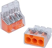 Vista 7 de 50 piezas de conectores de alambre de palanca, terminales reutilizables de 3 puertos sin herramienta para cables sólidos o trenzados de 0,2–4,0mm²