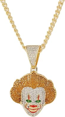 Iced Out Pendant Hip Hop King Queen Pendant Necklace Bling Gold Hip Hop Jewelry
