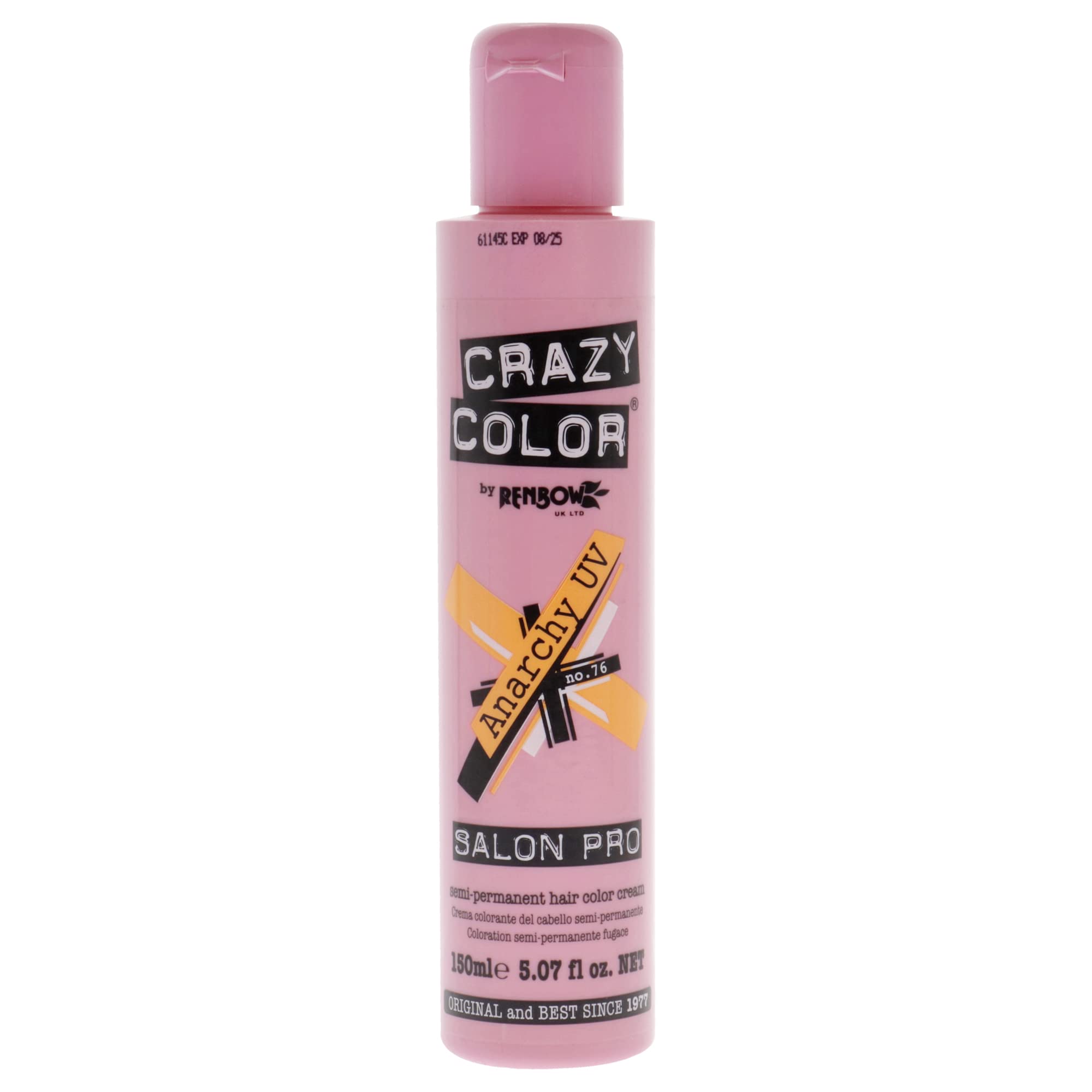 Crazy Color Salon Pro Semi Permanent Hair Color - 76 Anarchy Hair Color Women 5.07 oz