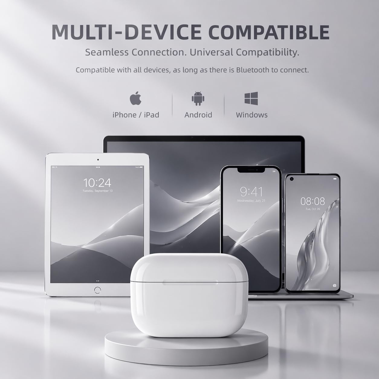 Auriculares inalámbricos (2ª generación), cancelación activa de ruido, Bluetooth 5.3, sonido de alta fidelidad, IPX7 impermeable, tiempo de reproducción de 40 horas, auriculares inalámbricos in-ear